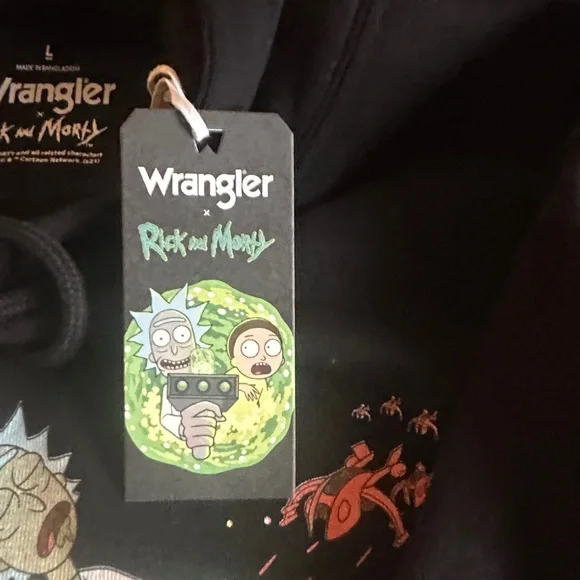 Wrangler x Rick & Morty Graphic Hoodie Sweatshirt - Picture 4 of 7